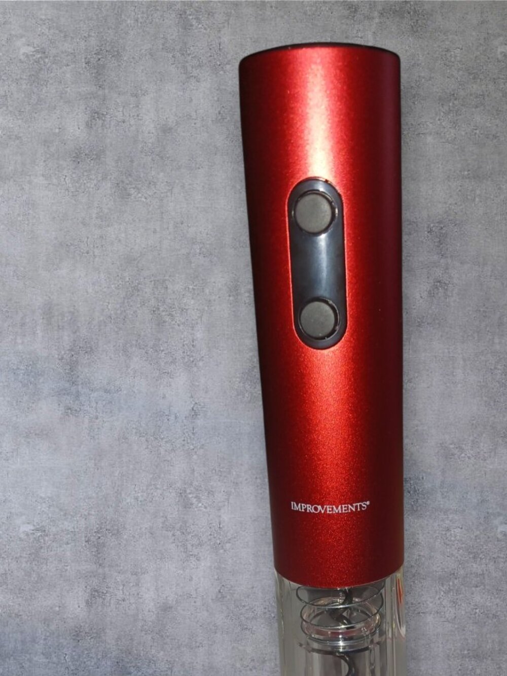 Improvements Electric Wine Opener Red Automatic Corkscrew New in Box